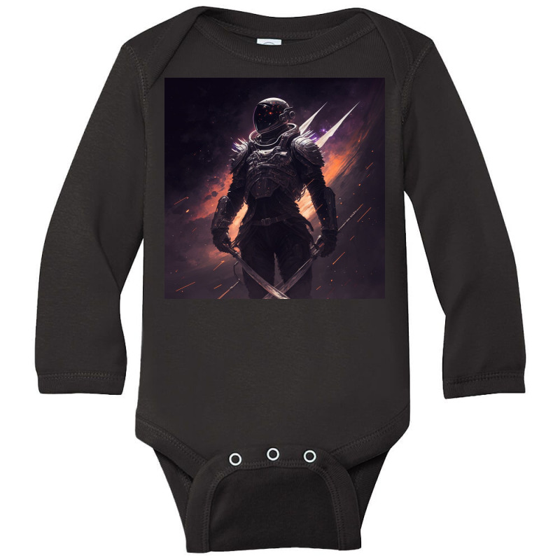 Robot With Sword Rear Xii Long Sleeve Baby Bodysuit by TheDol | Artistshot