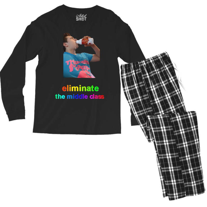 Eliminate The Middle Class Men's Long Sleeve Pajama Set | Artistshot