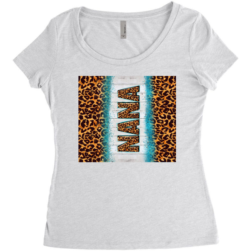 Leopard Nana Women's Triblend Scoop T-shirt by enoddigitalart@gmail.com | Artistshot