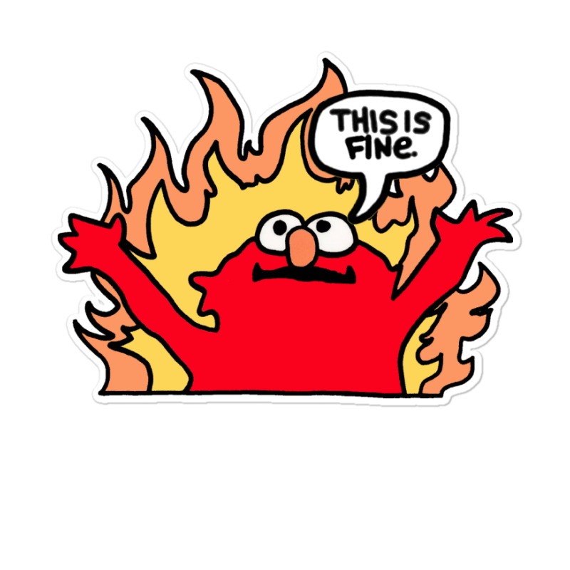 Hellmo This Is Fine Sticker | Artistshot