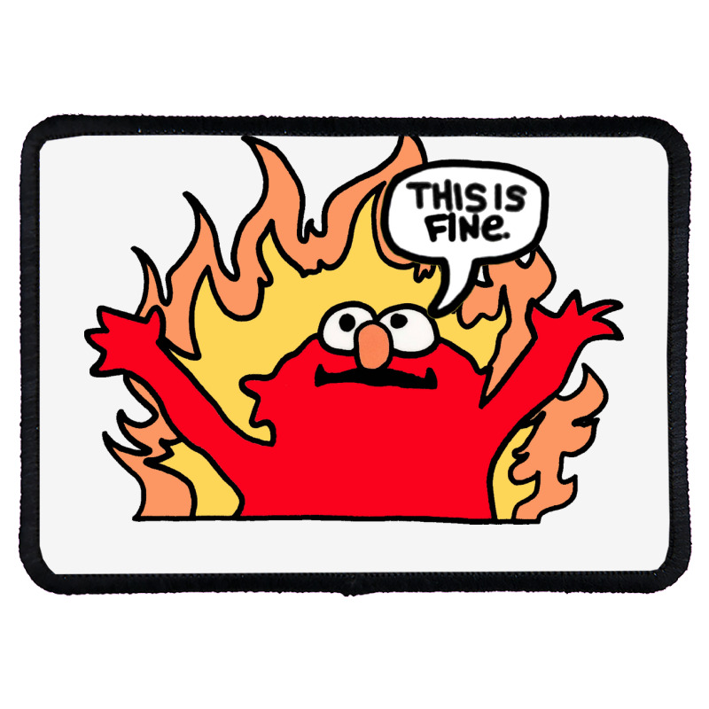 Hellmo This Is Fine Rectangle Patch | Artistshot