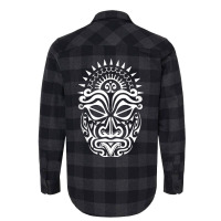 Maori Polynesian Tattoo Haka Dance Face Mask Head Flannel Shirt | Artistshot