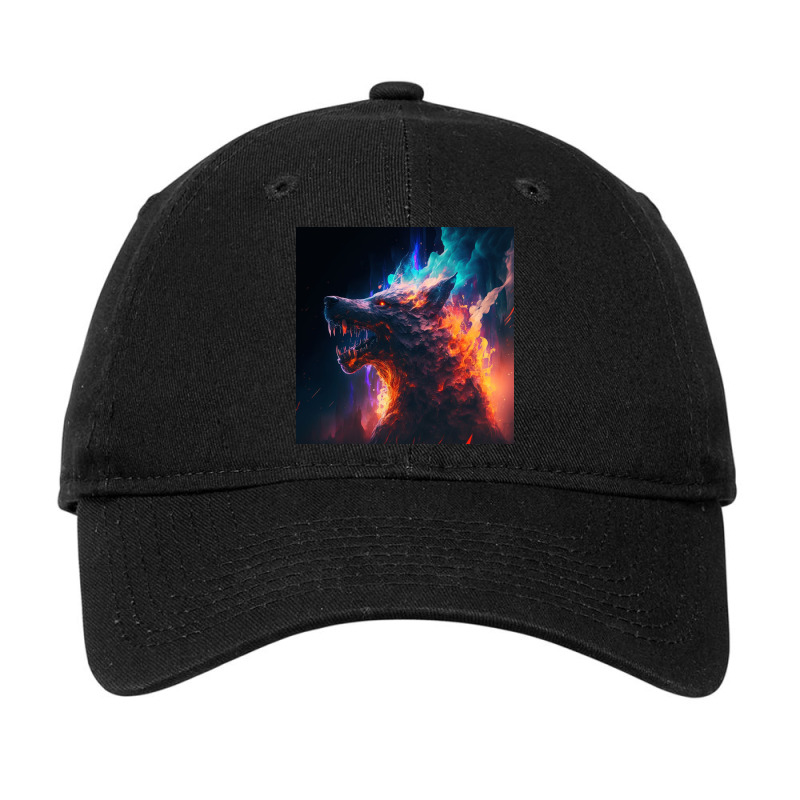 Angry Fox At Night Adjustable Cap by Haven Treasures | Artistshot