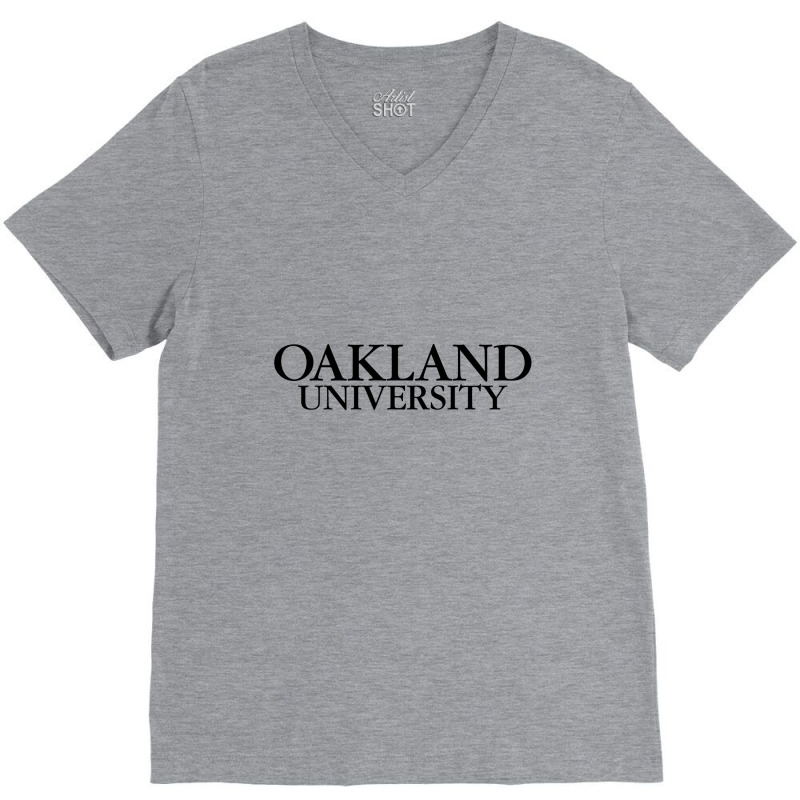 Oakland University Wordmark V-Neck Tee by CollegeStar | Artistshot