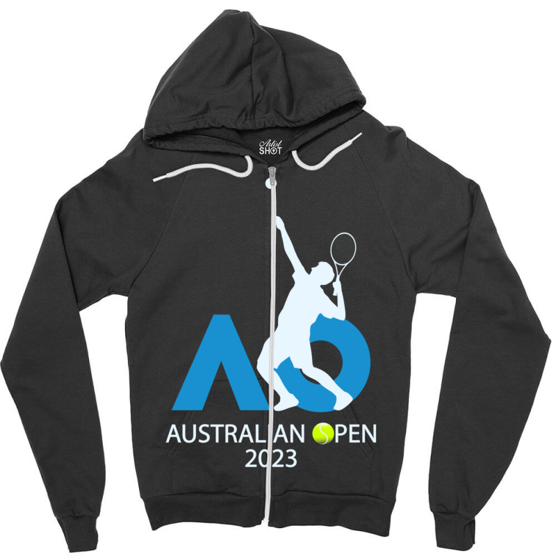 2023 Tennis Australian Open Fever Zipper Hoodie | Artistshot