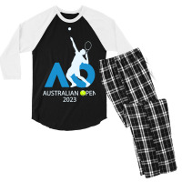 2023 Tennis Australian Open Fever Men's 3/4 Sleeve Pajama Set | Artistshot