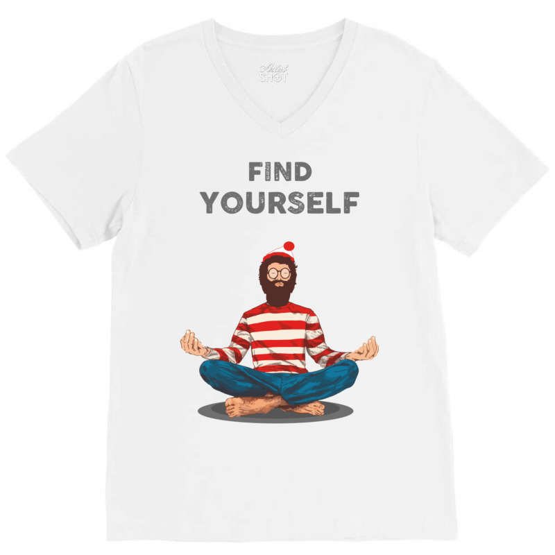 Find Yourself V-neck Tee | Artistshot