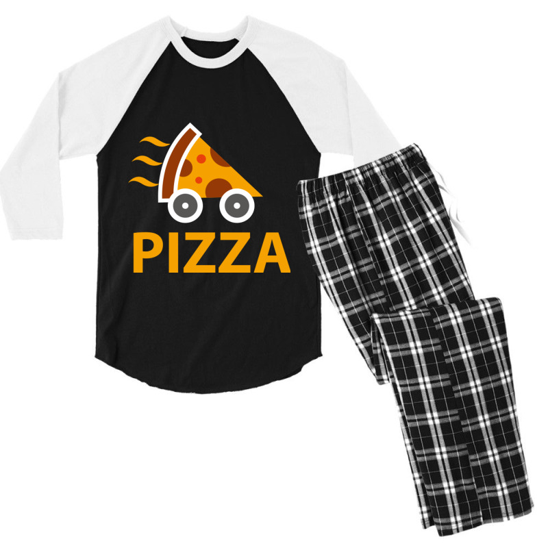 Pizza Delivery Cartoon Men's 3/4 Sleeve Pajama Set | Artistshot