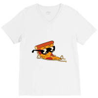 Pizza Man Illustration V-neck Tee | Artistshot