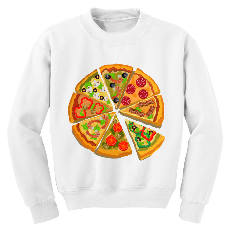 Pizza With Toppings Art Youth Sweatshirt | Artistshot