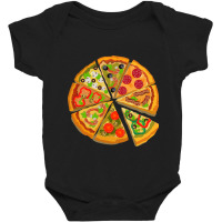 Pizza With Toppings Art Baby Bodysuit | Artistshot