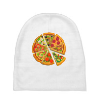 Pizza With Toppings Art Baby Beanies | Artistshot