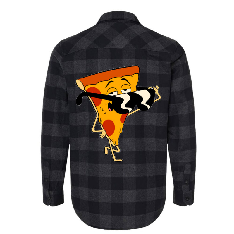 Steve Pepperoni Cartoon Pizza Flannel Shirt | Artistshot