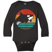 Orca Retro Style Vintage Tank Top Long Sleeve Baby Bodysuit | Artistshot