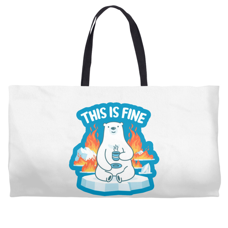 This Is Fine Polar Bear Weekender Totes | Artistshot