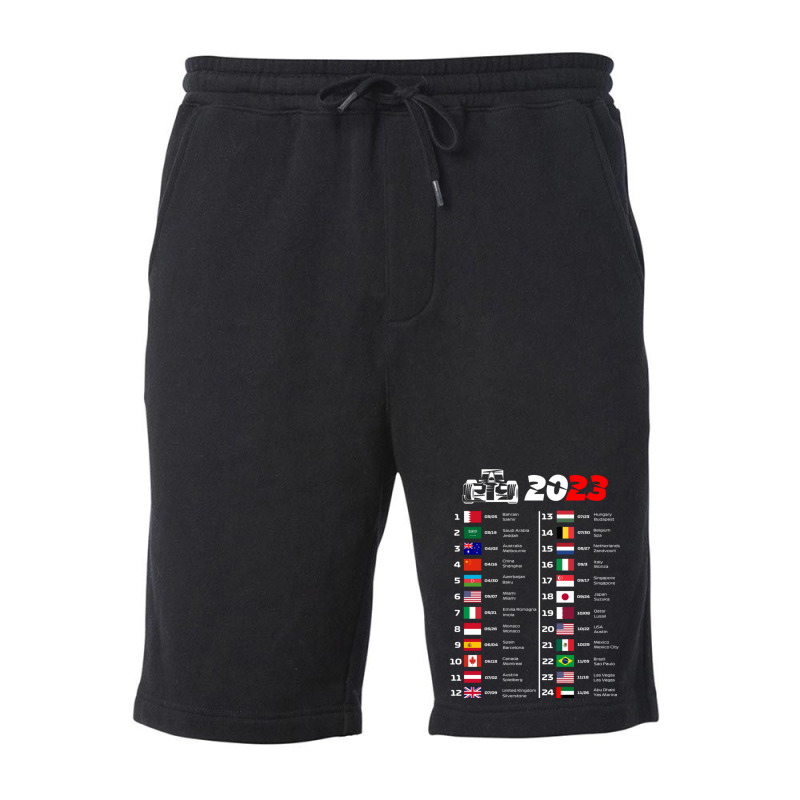 Formula One Calendar 2023 Fleece Short | Artistshot