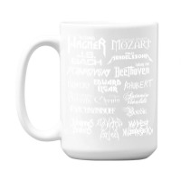 Heavy Metal Style Classical Composers (white Text) 15 Oz Coffee Mug | Artistshot