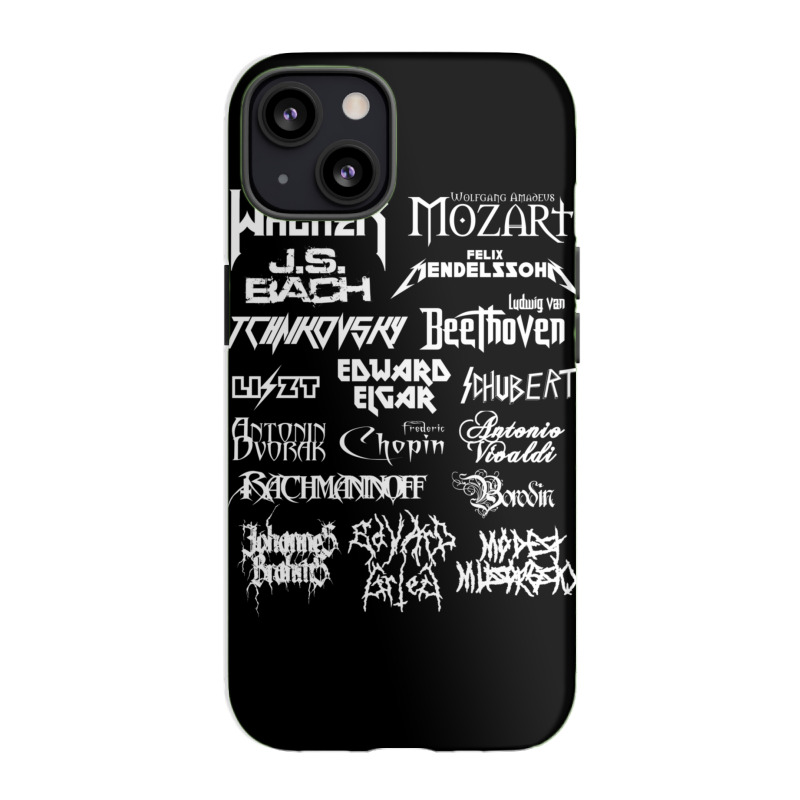 Heavy Metal Style Classical Composers (white Text) iPhone 13 Case by CoreyMartinPeters | Artistshot