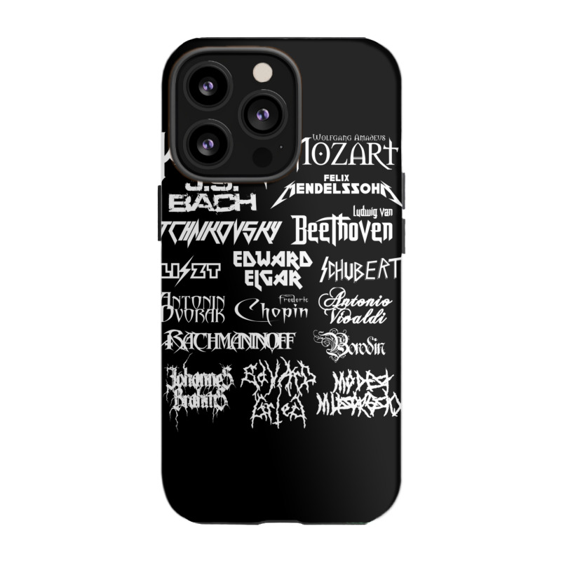 Heavy Metal Style Classical Composers (white Text) iPhone 13 Pro Case by CoreyMartinPeters | Artistshot