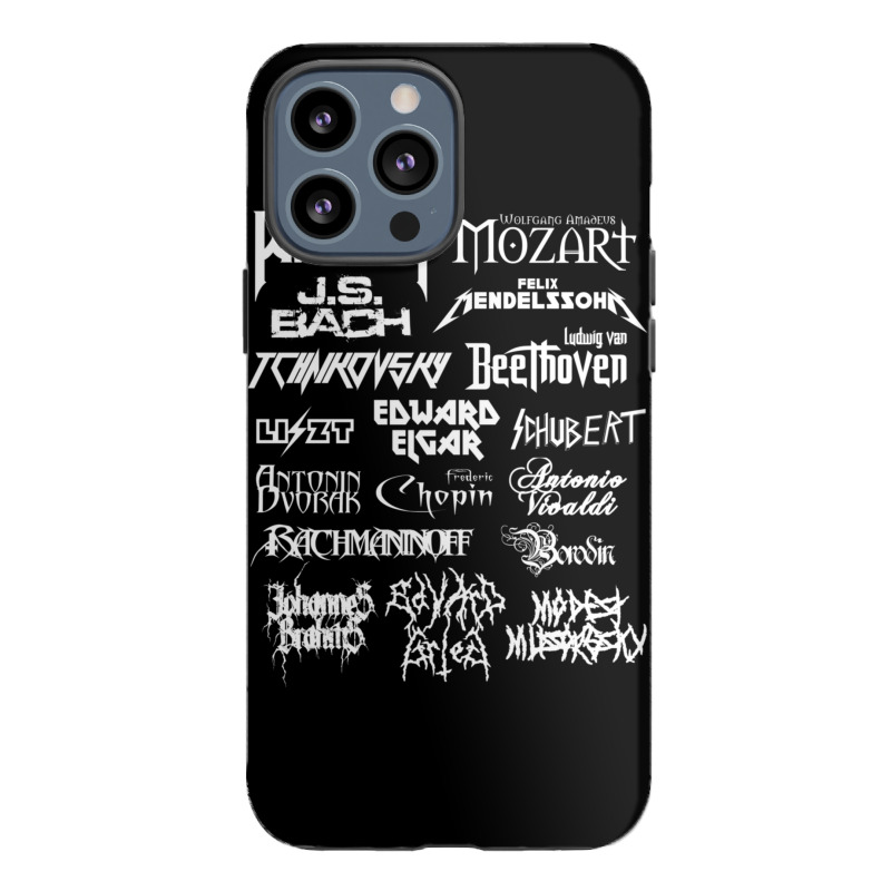 Heavy Metal Style Classical Composers (white Text) iPhone 13 Pro Max Case by CoreyMartinPeters | Artistshot