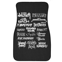 Heavy Metal Style Classical Composers (white Text) Front Car Mat | Artistshot