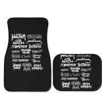 Heavy Metal Style Classical Composers (white Text) Full Set Car Mats | Artistshot