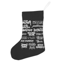 Heavy Metal Style Classical Composers (white Text) Holiday Stocking | Artistshot