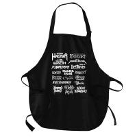 Heavy Metal Style Classical Composers (white Text) Medium-length Apron | Artistshot