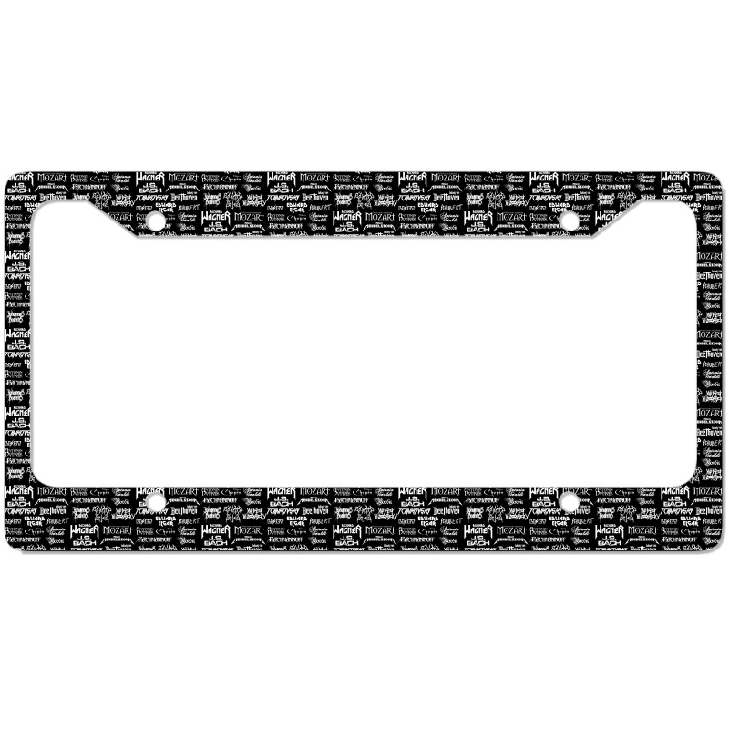 Heavy Metal Style Classical Composers (white Text) License Plate Frame by CoreyMartinPeters | Artistshot