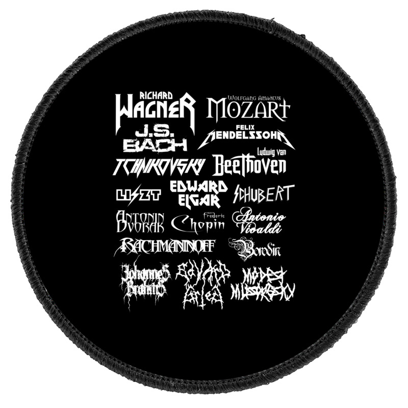 Heavy Metal Style Classical Composers (white Text) Round Patch by CoreyMartinPeters | Artistshot