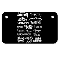 Heavy Metal Style Classical Composers (white Text) Motorcycle License Plate | Artistshot