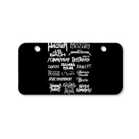 Heavy Metal Style Classical Composers (white Text) Bicycle License Plate | Artistshot