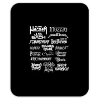 Heavy Metal Style Classical Composers (white Text) Mousepad | Artistshot