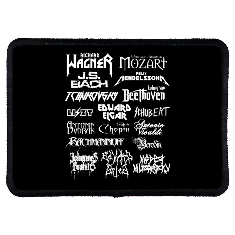 Heavy Metal Style Classical Composers (white Text) Rectangle Patch by CoreyMartinPeters | Artistshot