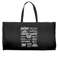 Heavy Metal Style Classical Composers (white Text) Weekender Totes | Artistshot