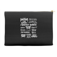 Heavy Metal Style Classical Composers (white Text) Accessory Pouches | Artistshot