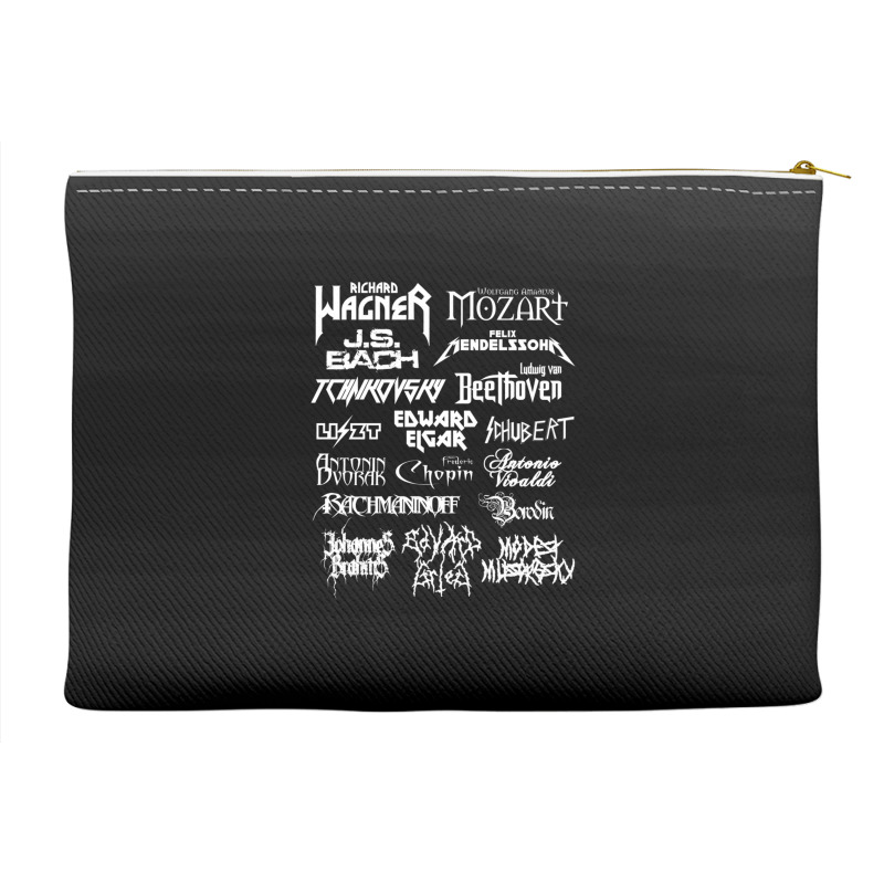 Heavy Metal Style Classical Composers (white Text) Accessory Pouches by CoreyMartinPeters | Artistshot