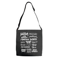 Heavy Metal Style Classical Composers (white Text) Adjustable Strap Totes | Artistshot