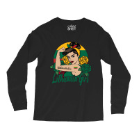 Lithuanian Girl Lithuania Woman Lithuanians Flag P Long Sleeve Shirts | Artistshot