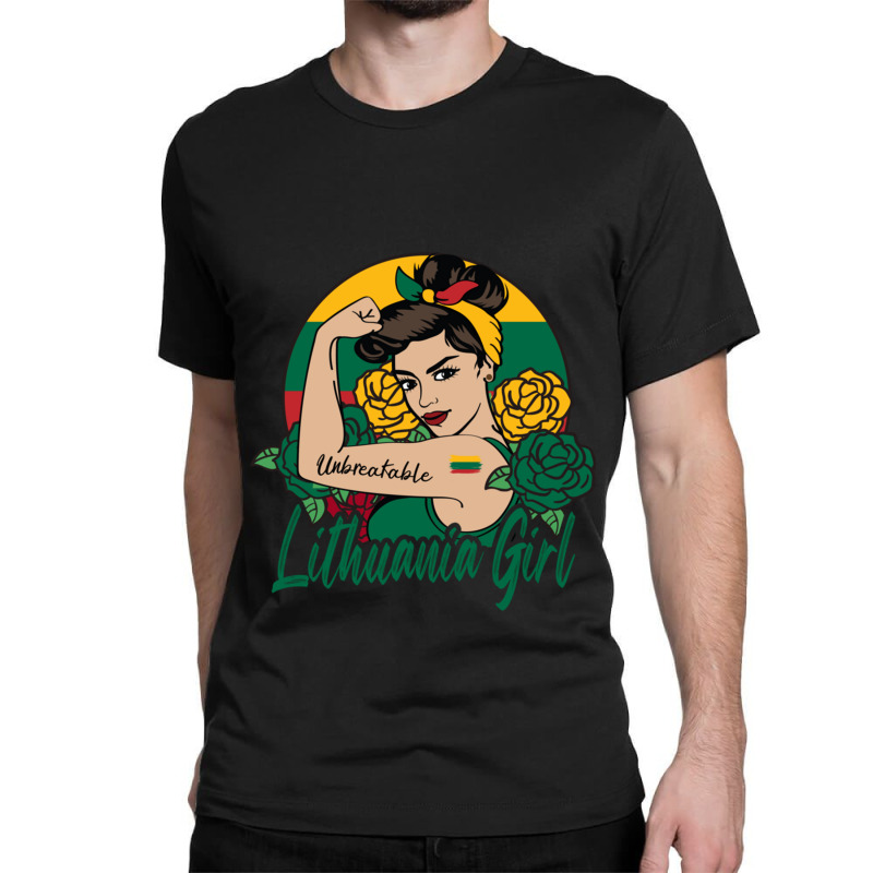 Lithuanian Girl Lithuania Woman Lithuanians Flag P Classic T-shirt | Artistshot