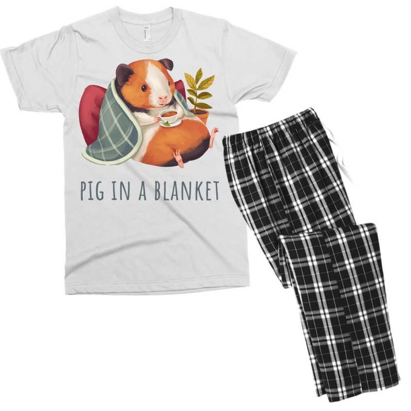 Cozy Guinea Pig In Blanket, Pig In A Blanket Men's T-shirt Pajama Set | Artistshot