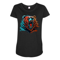 Bear Angry Maternity Scoop Neck T-shirt | Artistshot