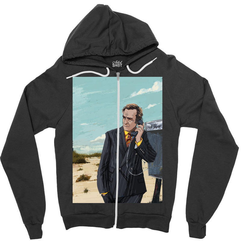 Call Saul Phone Zipper Hoodie by edinrei | Artistshot