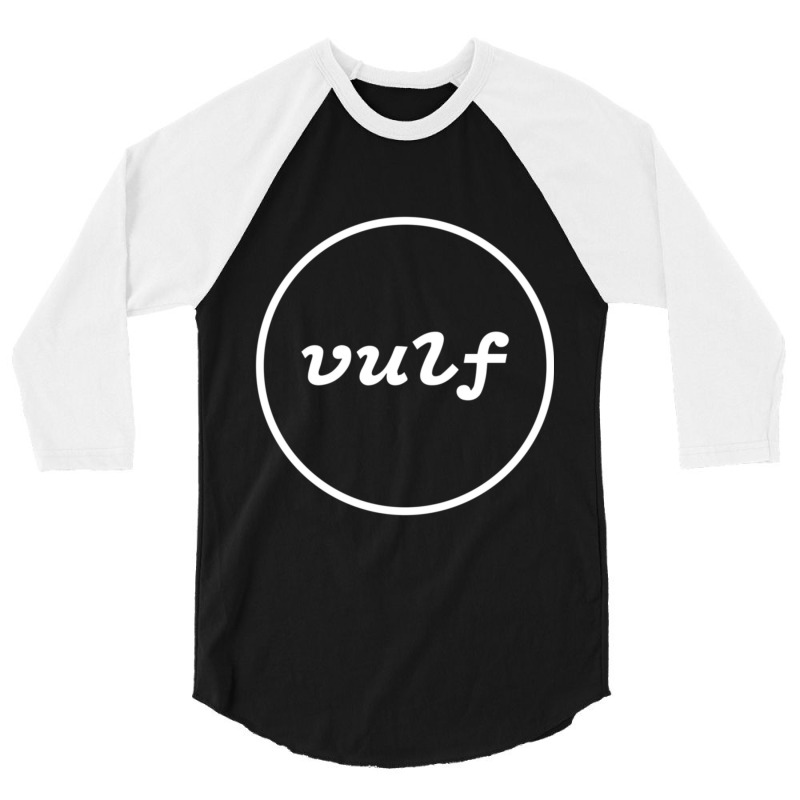 Inscription Vulf In White Circle 3/4 Sleeve Shirt | Artistshot