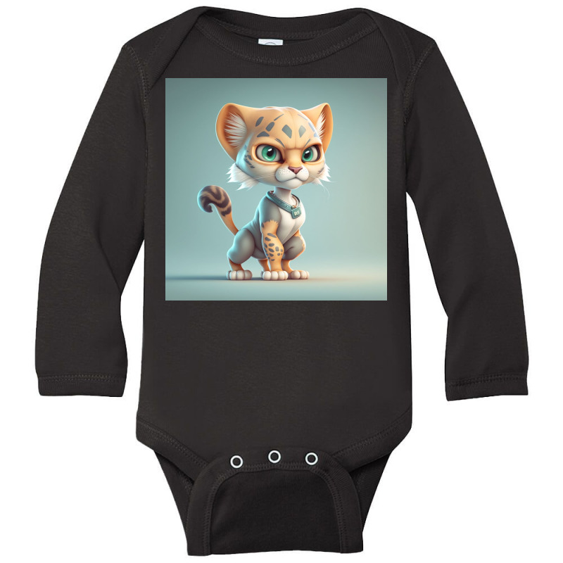 Cougar Animals Long Sleeve Baby Bodysuit by TheDol | Artistshot