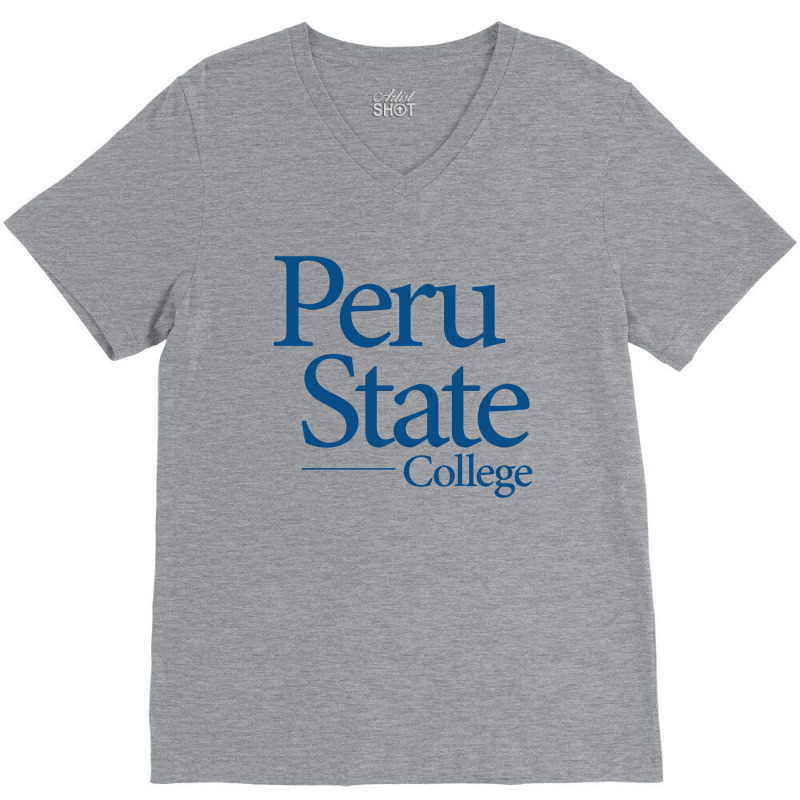 Peru State College Wordmark V-neck Tee | Artistshot