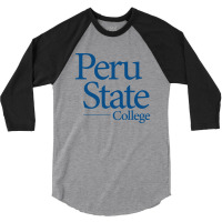 Peru State College Wordmark 3/4 Sleeve Shirt | Artistshot