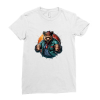 Bear Master Angry Ladies Fitted T-shirt | Artistshot