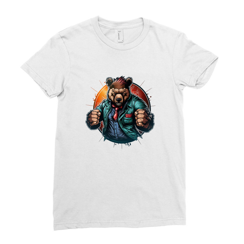 Bear Master Angry Ladies Fitted T-Shirt by Tobiasoey18 | Artistshot