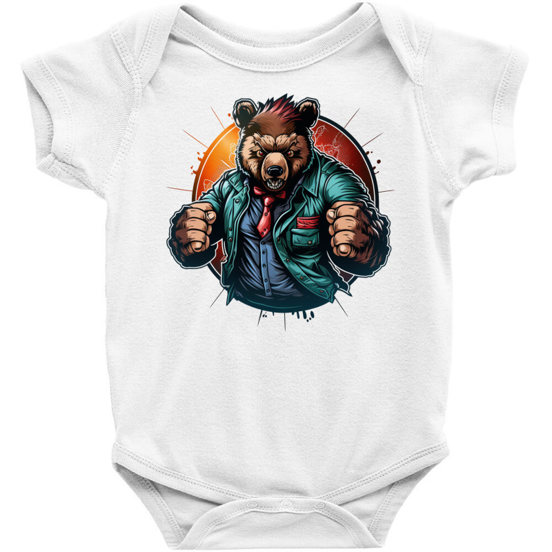 Bear Master Angry Baby Bodysuit by Tobiasoey18 | Artistshot